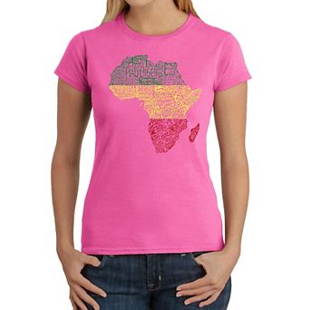Countries in Africa - Women's Word Art T-Shirt