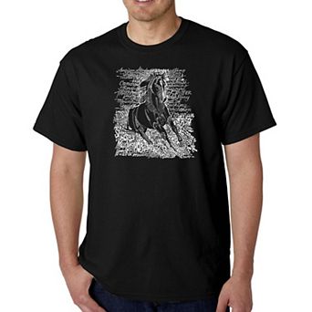 Popular Horse Breeds - Men's Word Art T-shirt