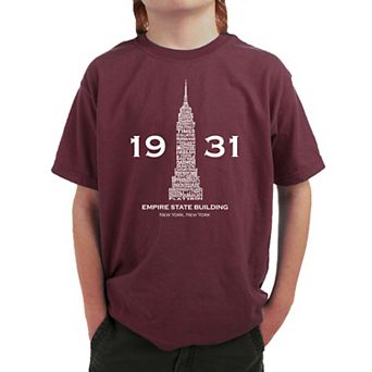 Empire State Building - Boy's Word Art T-shirt