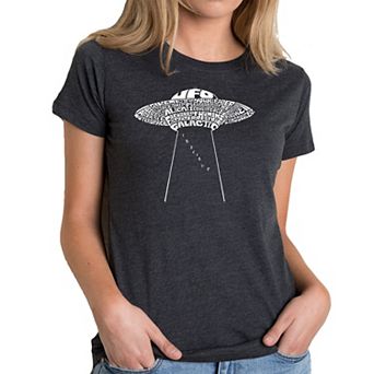 Flying Saucer UFO - Women's Premium Blend Word Art T-shirt