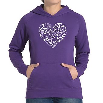 Heart Notes - Women's Word Art Hooded Sweatshirt
