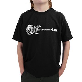 Rock Guitar - Boy's Word Art T-shirt