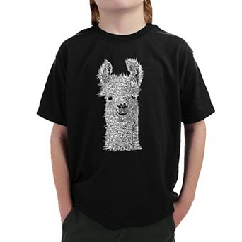 Llama - Boy's Word Art T-shirt