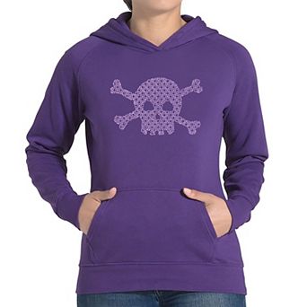 XOXO Skull - Women's Word Art Hooded Sweatshirt