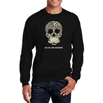 Dia De Los Muertos - Mens Word Art Crewneck Sweatshirt