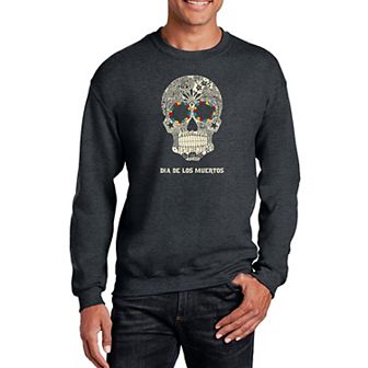 Dia De Los Muertos - Mens Word Art Crewneck Sweatshirt