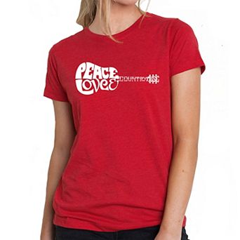 Peace Love Country - Women's Premium Blend Word Art T-shirt
