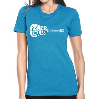 Peace Love Country - Women's Premium Blend Word Art T-shirt