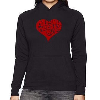 All You Need Is Love - Women's Word Art Hooded Sweatshirt