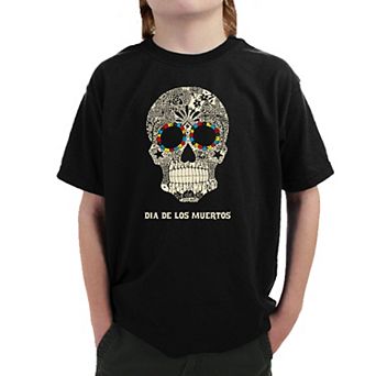 Dia De Los Muertos - Boy's Word Art T-shirt