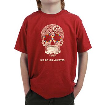 Dia De Los Muertos - Boy's Word Art T-shirt