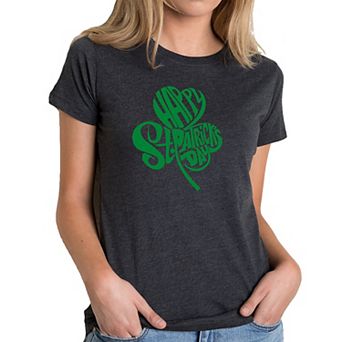 St. Patrick's Day Shamrock - Women's Premium Blend Word Art T-shirt