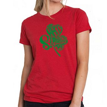 St. Patrick's Day Shamrock - Women's Premium Blend Word Art T-shirt