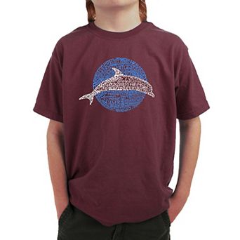 Species of Dolphin - Boy's Word Art T-shirt