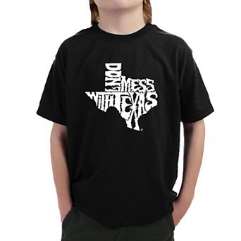 Dont Mess With Texas - Boy's Word Art T-Shirt