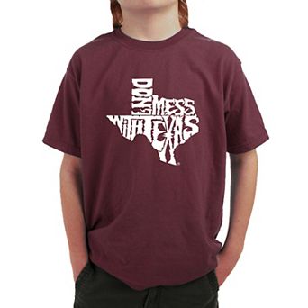 Dont Mess With Texas - Boy's Word Art T-Shirt