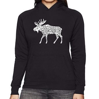 Moose - Women's Word Art Hooded Sweatshirt
