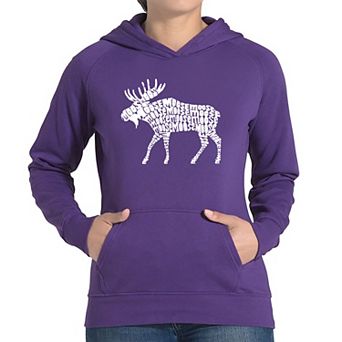 Moose - Women's Word Art Hooded Sweatshirt