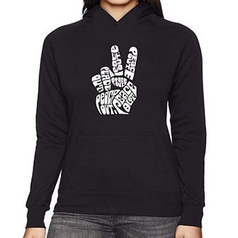 Peace Out - Women's Word Art Hooded Sweatshirt