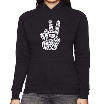 Peace Out - Women's Word Art Hooded Sweatshirt