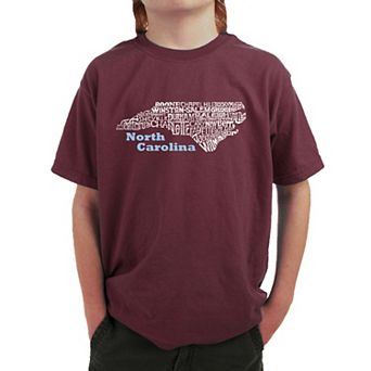 North Carolina - Boy's Word Art T-shirt