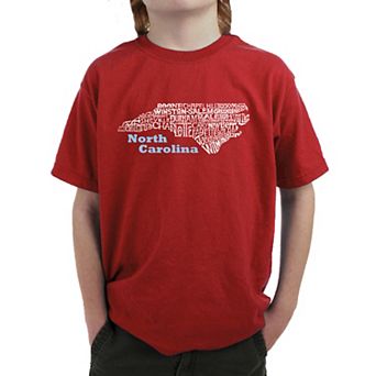 North Carolina - Boy's Word Art T-shirt
