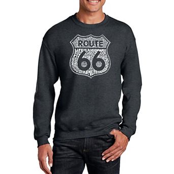 Route 66 - Life Is A Highway - Mens Word Art Crewneck Sweatshirt
