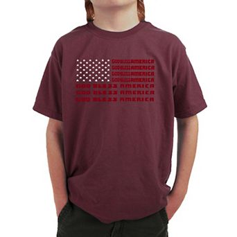 God Bless America - Boy's Word Art T-shirt