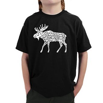 Moose - Boy's Word Art T-shirt