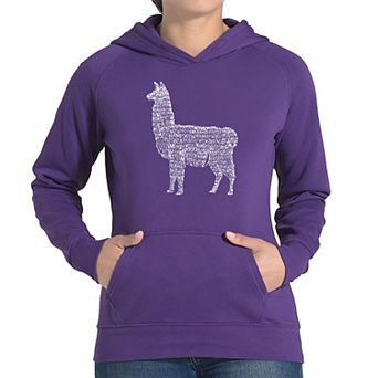 Llama Mama - Women's Word Art Hooded Sweatshirt