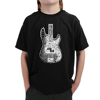 Bass Guitar - Boy's Word Art T-shirt