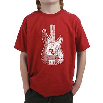 Bass Guitar - Boy's Word Art T-shirt