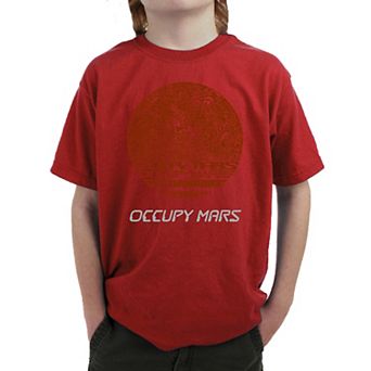 Occupy Mars - Boy's Word Art T-shirt