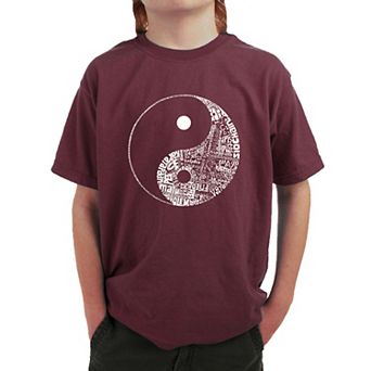 YIN YANG - Boy's Word Art T-shirt
