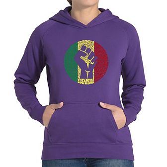 Get Up Stand Up - Women's Word Art Hooded Sweatshirt
