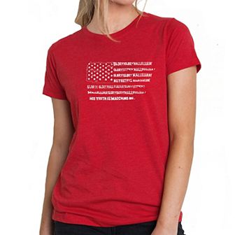 Glory Hallelujah Flag - Women's Premium Blend Word Art T-shirt