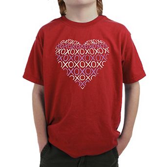 XOXO Heart - Boy's Word Art T-shirt
