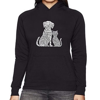 Dogs and Cats - Women's Word Art Hooded Sweatshirt