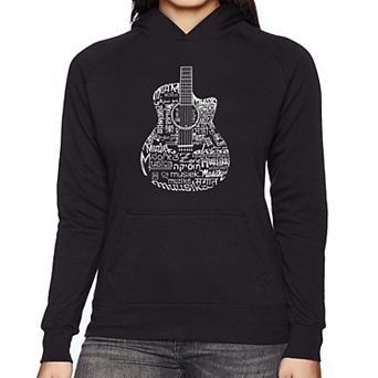 Languages Guitar - Women's Word Art Hooded Sweatshirt