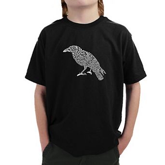 Edgar Allen Poe's The Raven - Boy's Word Art T-shirt