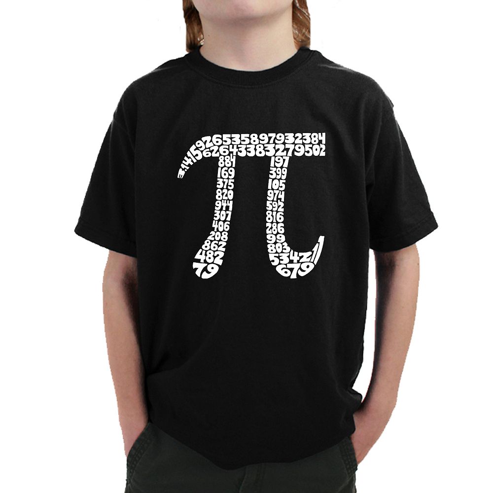 The First 100 Digits Of Pi - Boy's Word Art T-Shirt, image size:1000x1000
