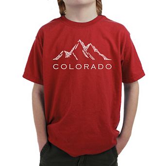 Colorado Ski Towns - Boy's Word Art T-shirt