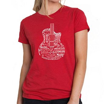 Languages Guitar - Women's Premium Blend Word Art T-shirt