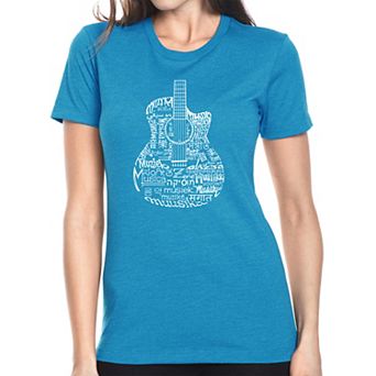 Languages Guitar - Women's Premium Blend Word Art T-shirt