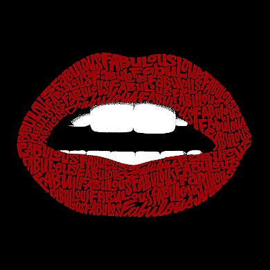 Fabulous Lips - Women's Word Art Hooded Sweatshirt