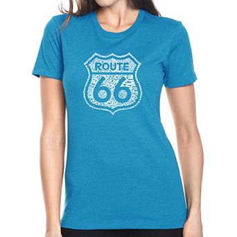 Get Your Kicks on Route 66 - Women's Premium Blend Word Art T-shirt