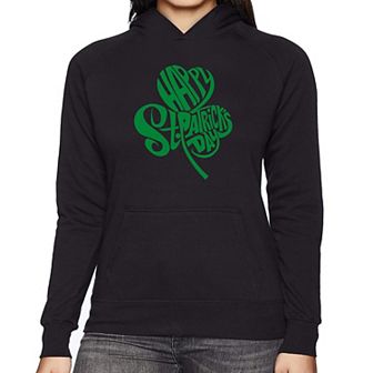 St. Patrick's Day Shamrock - Women's Word Art Hooded Sweatshirt