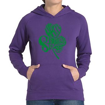 St. Patrick's Day Shamrock - Women's Word Art Hooded Sweatshirt