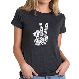 Peace Out - Women's Premium Blend Word Art T-shirt