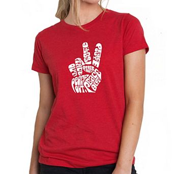 Peace Out - Women's Premium Blend Word Art T-shirt